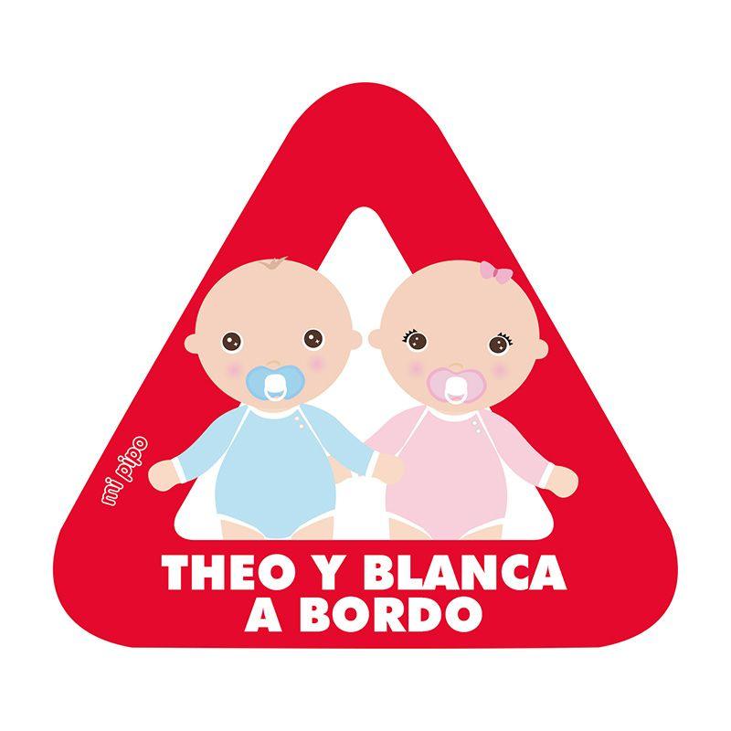 Pegatina Bebé a Bordo Personalizada Mi Pipo Bebé Niño-Bebé Niña - Nanetes #