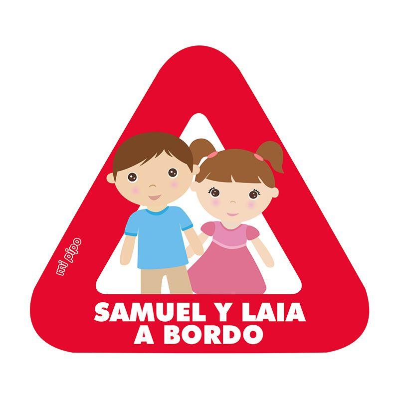 Pegatina Bebé a Bordo Personalizada Mi Pipo Niño-Niña - Nanetes #