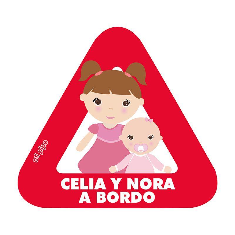 Pegatina Bebé a Bordo Personalizada Mi Pipo Niña-Bebé niña - Nanetes #