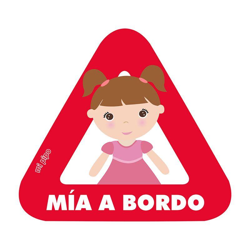Pegatina Bebé a Bordo Personalizada Mi Pipo Niña - Nanetes #