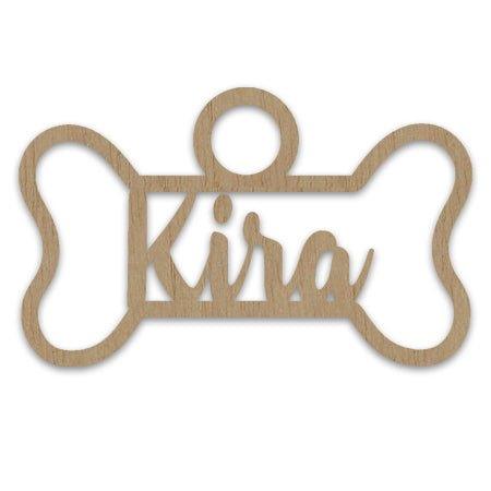 Adorno navideño personalizado nombre en madera mascota perro - Nanetes #