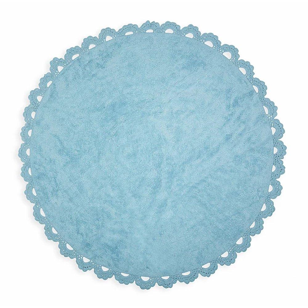 Alfombra Dormitorio Bebé Algodón 100% Lavable Channel Aratextil Azul - Nanetes #