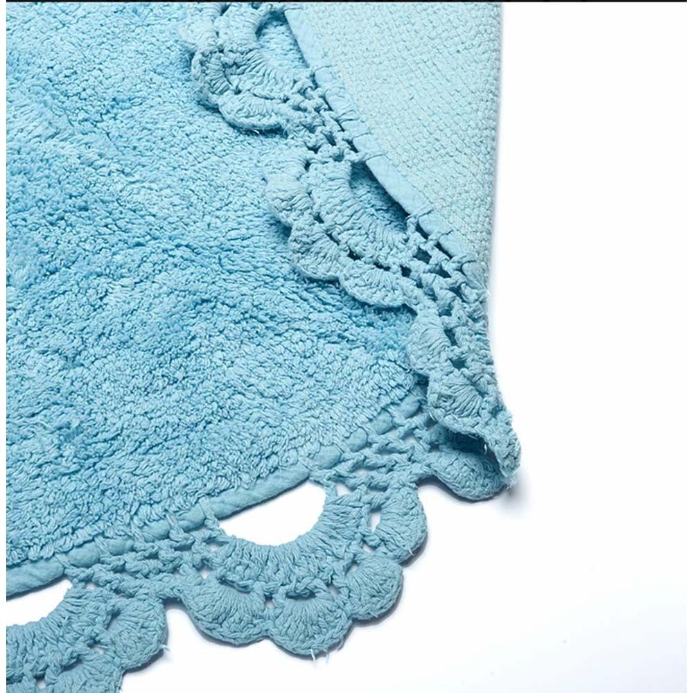 Alfombra Dormitorio Bebé Algodón 100% Lavable Channel Aratextil Azul - Nanetes #