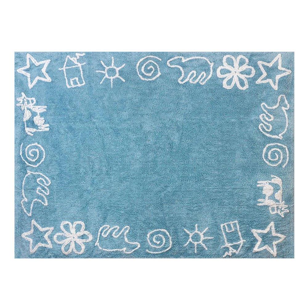 Alfombra Dormitorio Infantil Prado Azul - Nanetes #