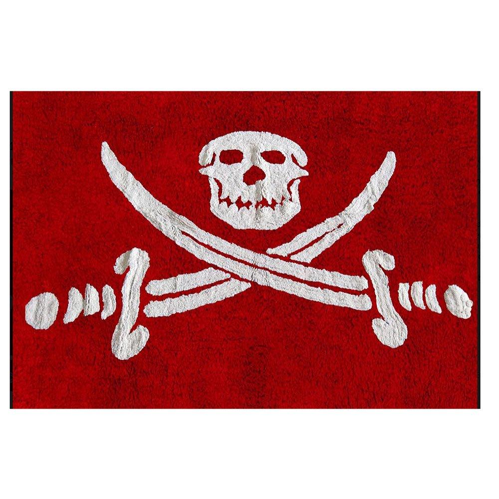 Alfombra Juvenil Bandera Pirata Rojo - Nanetes #
