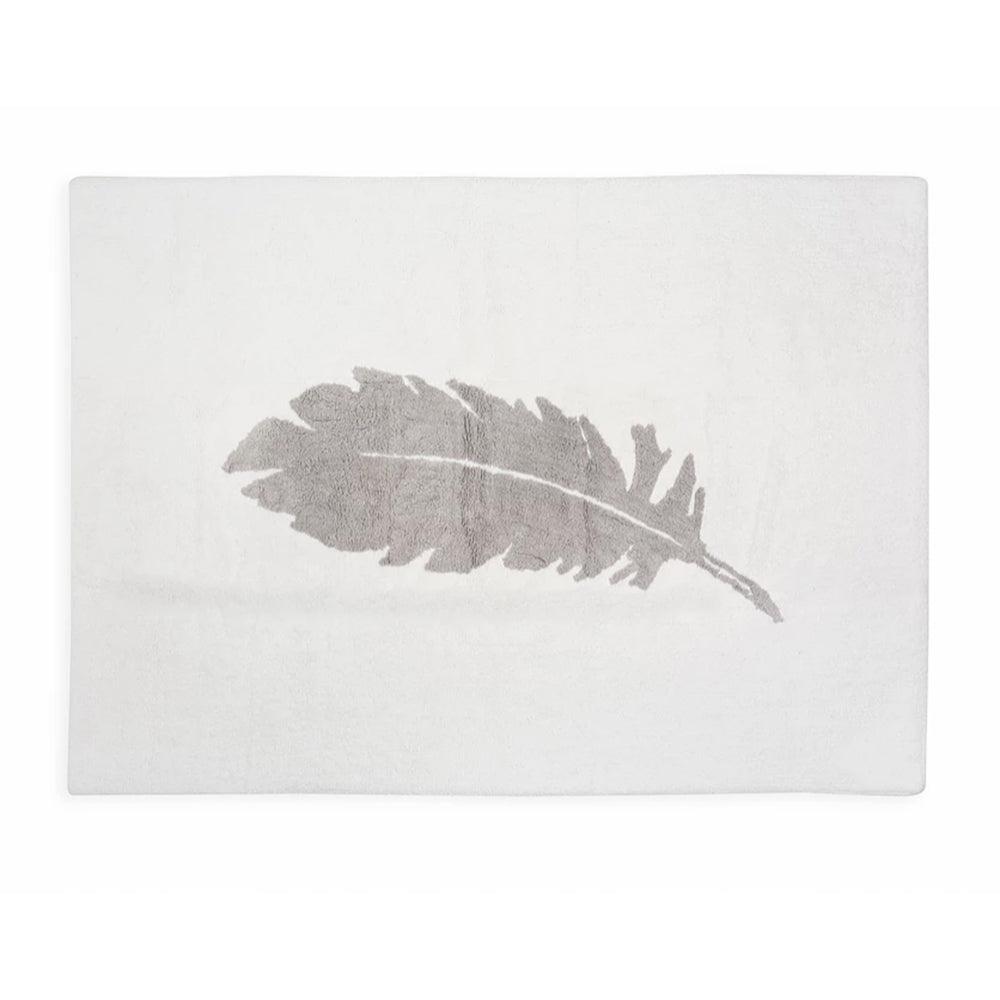 Alfombra Juvenil Pluma Blanco/Gris - Nanetes #
