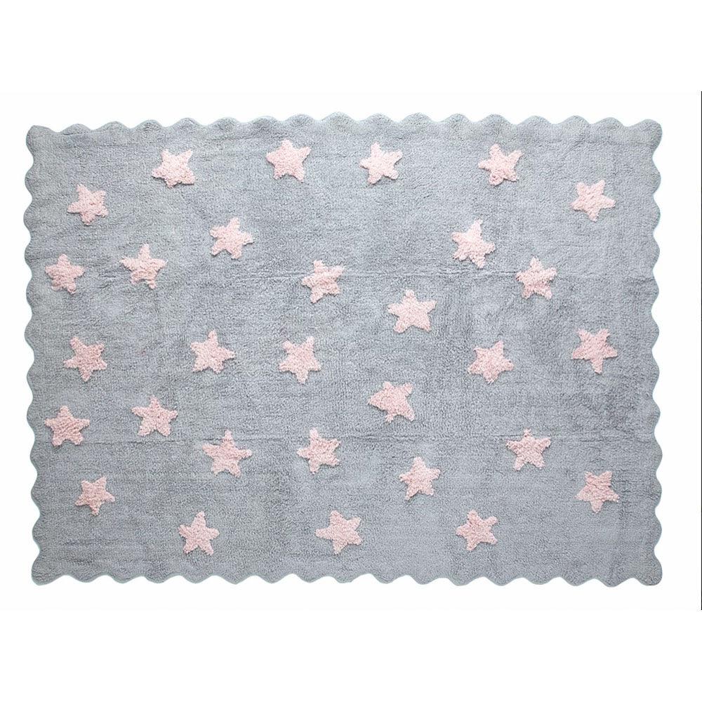 Alfombra Infantil Eden Aratextil Gris/Rosa - Nanetes #