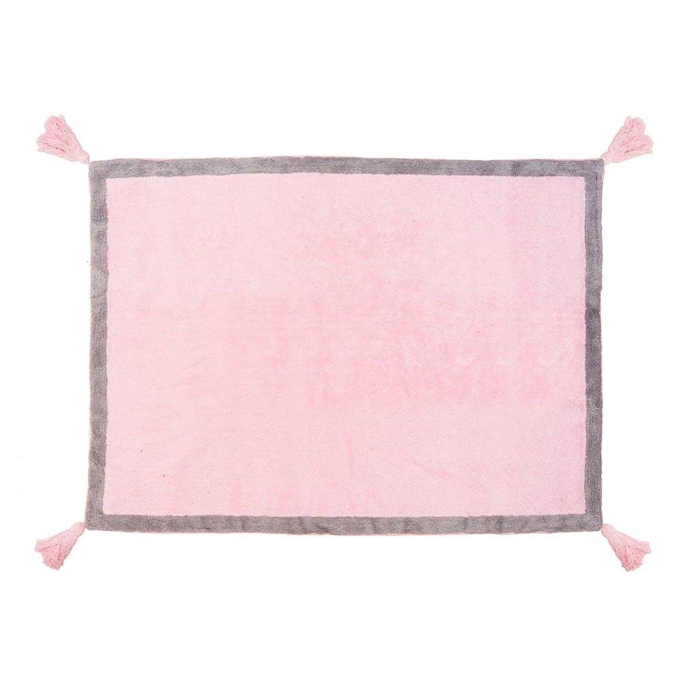 Alfombra Dormitorio Bebé Algodón 100% Lavable Duo Aratextil Rosa - Nanetes #