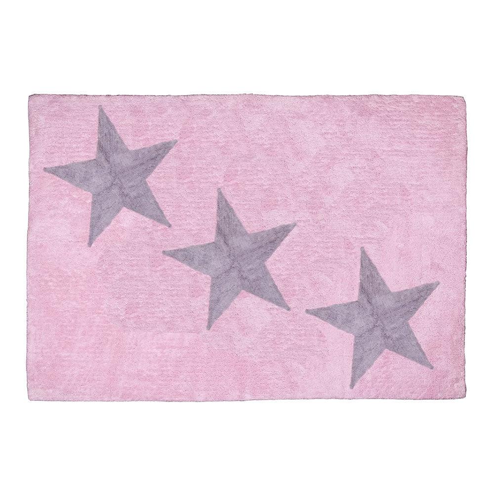 Alfombra Algodón Lavable Europa Rosa/gris - Nanetes #