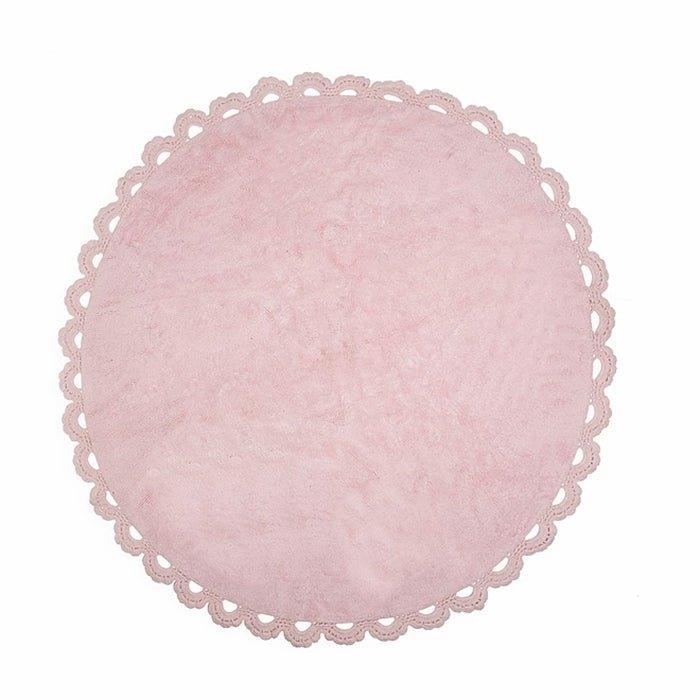 Alfombra Dormitorio Bebé Algodón 100% Lavable Channel Aratextil Rosa - Nanetes #