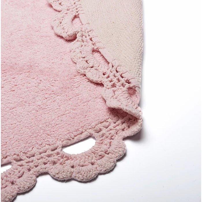 Alfombra Dormitorio Bebé Algodón 100% Lavable Channel Aratextil Rosa - Nanetes #