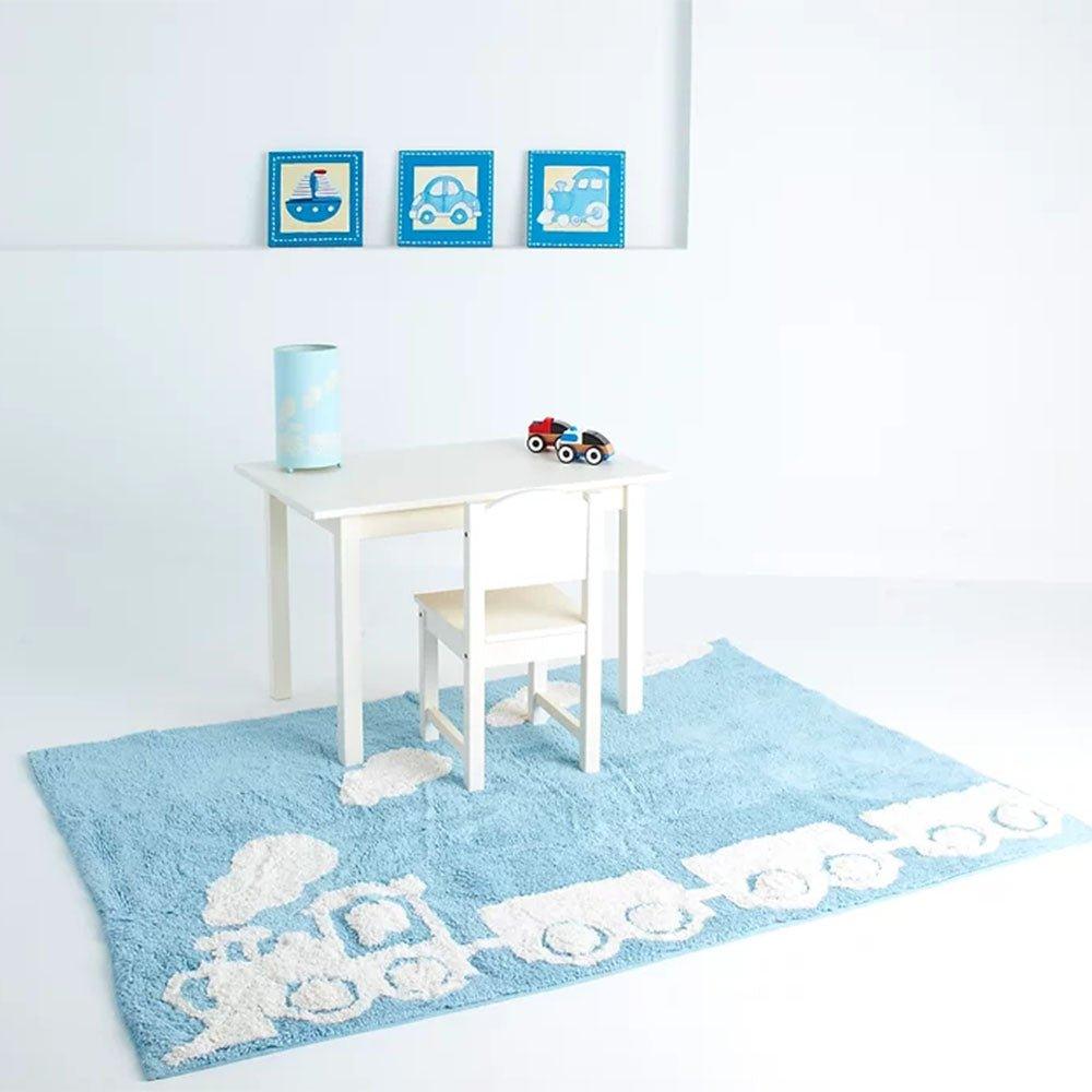 Alfombra Niños tren azul - Nanetes #