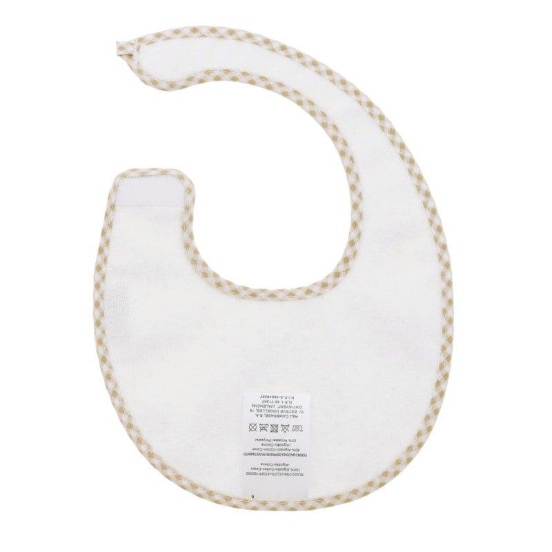 Babero Recien Nacido Vichy Beige Cambrass - Nanetes #