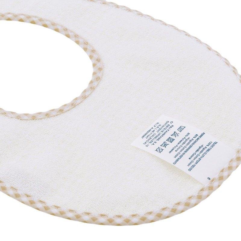 Babero Recien Nacido Vichy Beige Cambrass - Nanetes #