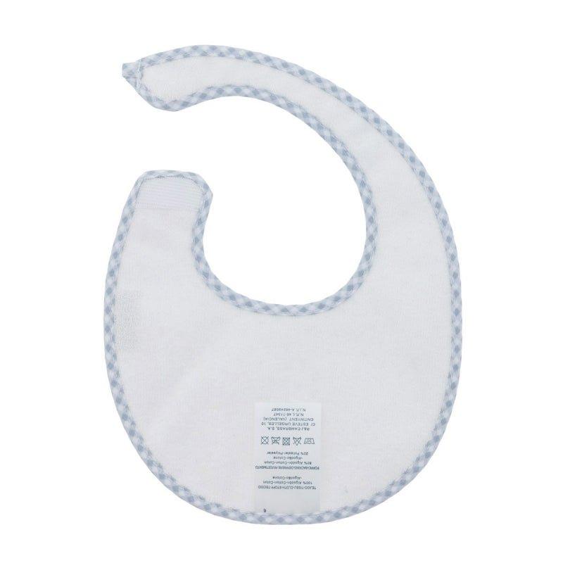 Babero Recien Nacido Topitos Celeste Cambrass - Nanetes #