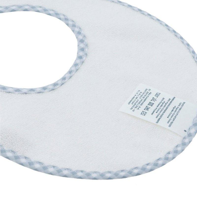 Babero Recien Nacido Topitos Celeste Cambrass - Nanetes #