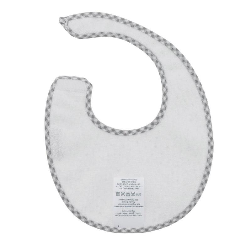 Babero Recien Nacido Topitos Gris Cambrass - Nanetes #