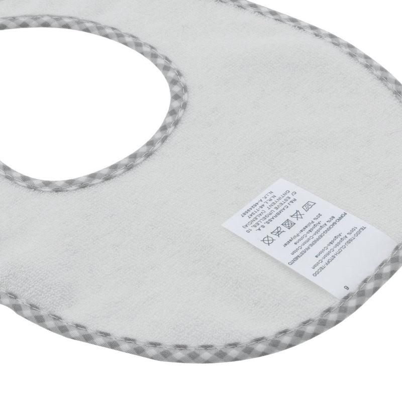 Babero Recien Nacido Topitos Gris Cambrass - Nanetes #