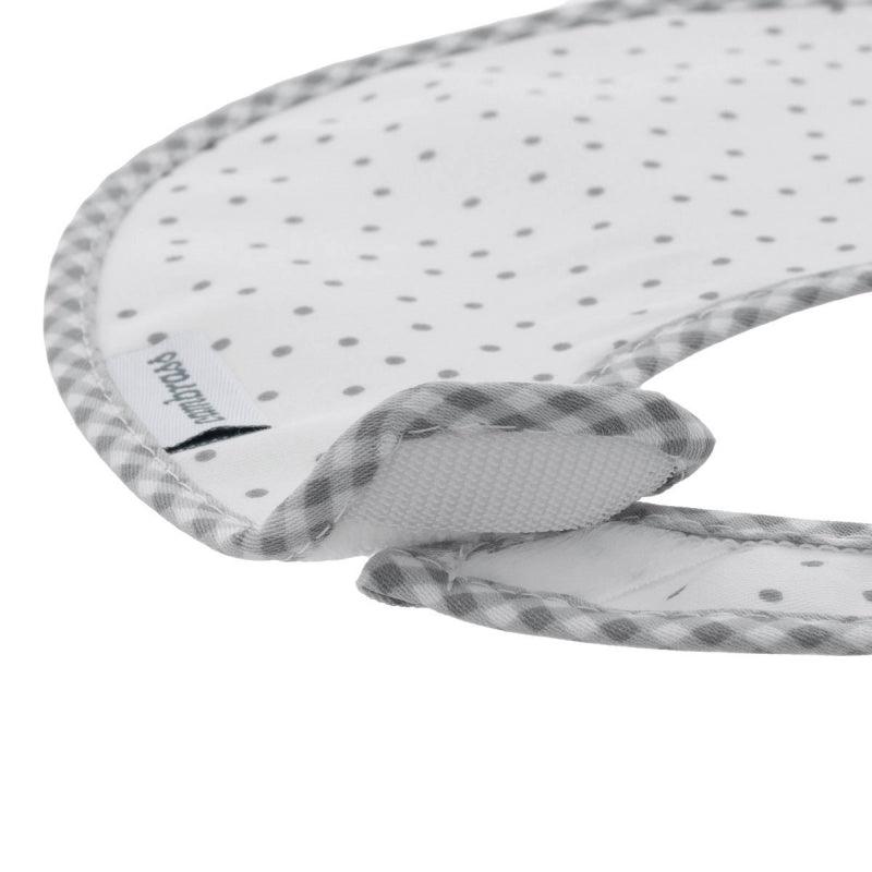 Babero Recien Nacido Topitos Gris Cambrass - Nanetes #