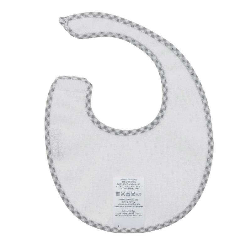 Babero Recien Nacido Vichy Gris Cambrass - Nanetes #