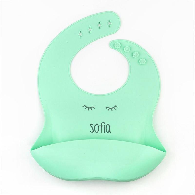Babero Silicona Personalizado pestañas Mi Pipo - Nanetes #