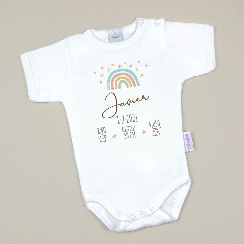 Body Bebe Datos Nacimiento Arco Iris Mi PIpo - Nanetes #
