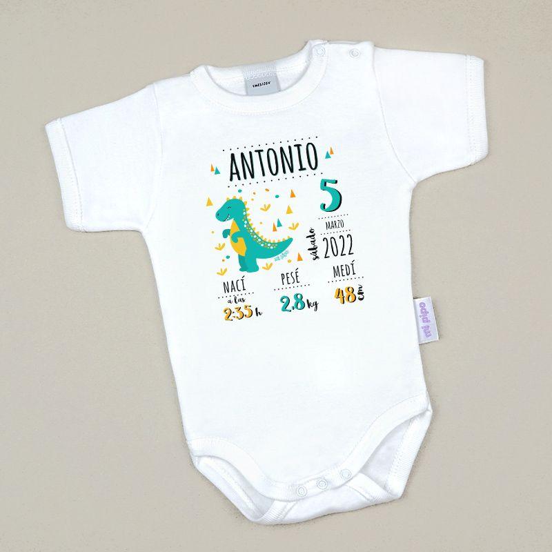 Body Bebe Datos Nacimiento Dino Mi PIpo - Nanetes #