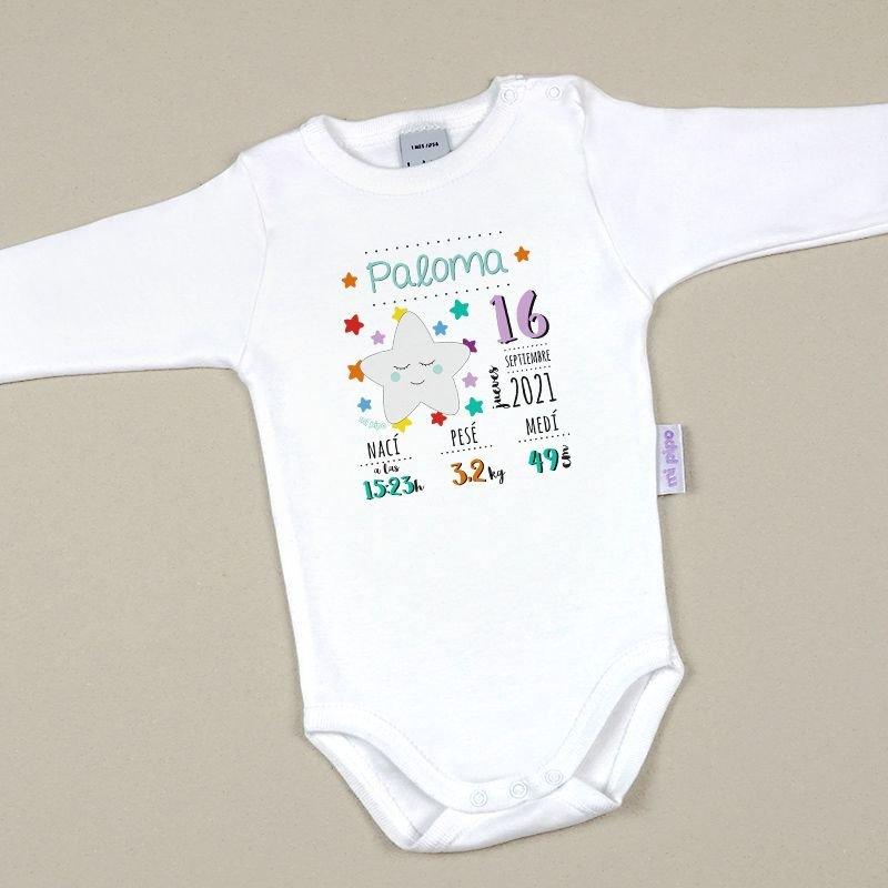 Body Bebe Datos Nacimiento Estrella Mi PIpo - Nanetes #