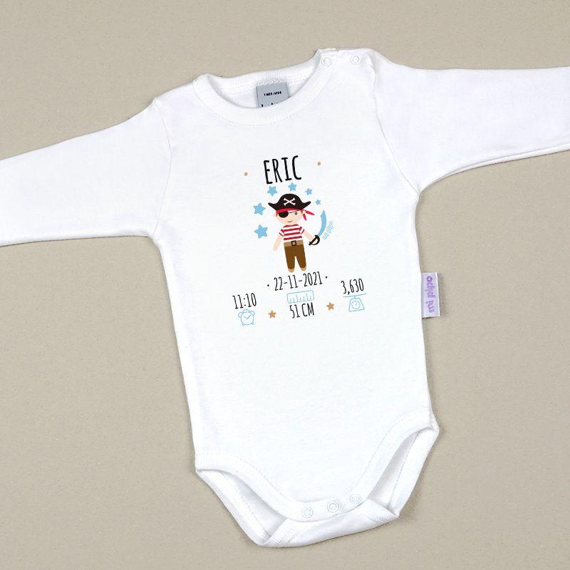 Body Bebe Datos Nacimiento Pirata Mi PIpo - Nanetes #