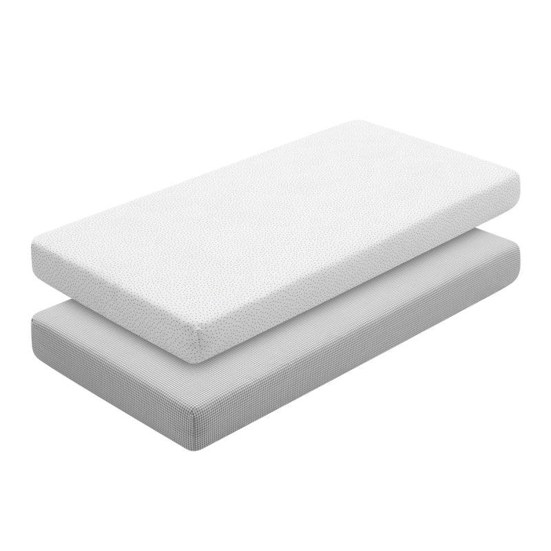 Bajeras Cuna Bebé x2 Vichy Gris Cambrass - Nanetes #