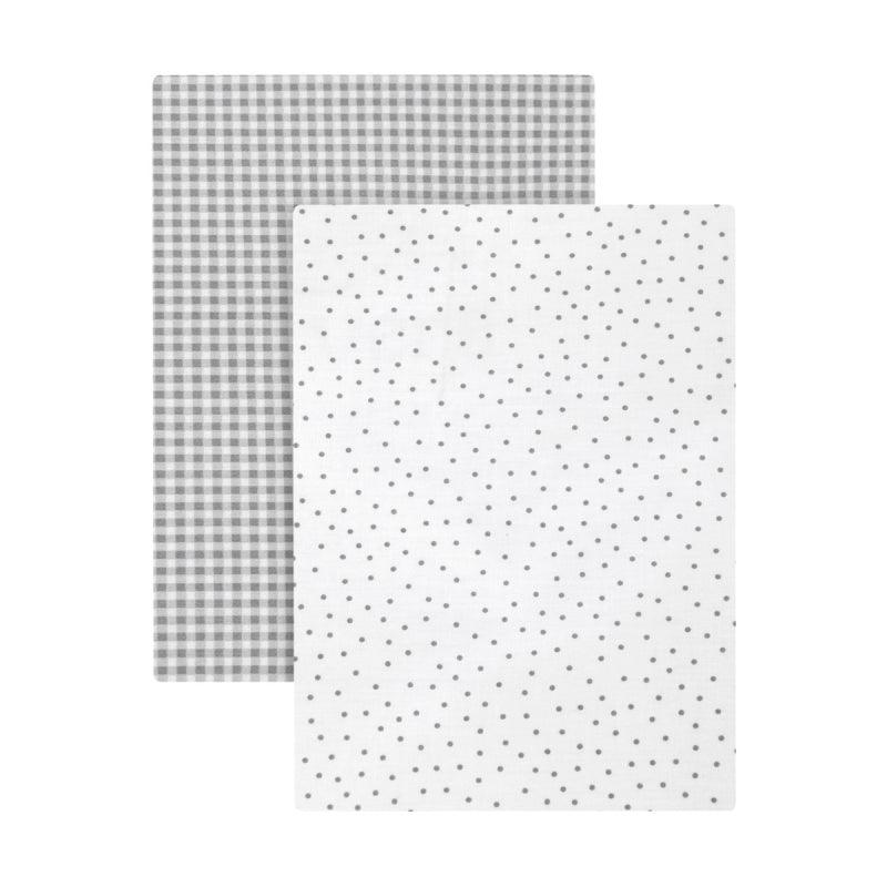 Bajeras Cuna Bebé x2 Vichy Gris Cambrass - Nanetes #