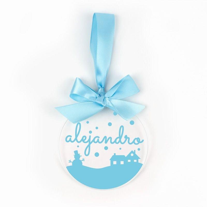 Bola Navidad Personalizada Azul - Nanetes #