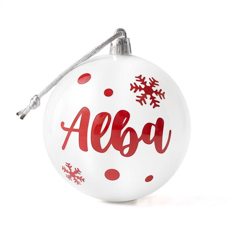 Bola de Navidad Personalizada Blanca Nanetes - Nanetes #