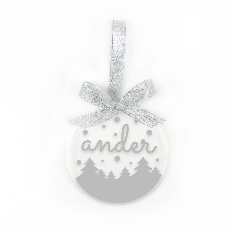 Bola Navidad Personalizada Plata - Nanetes #