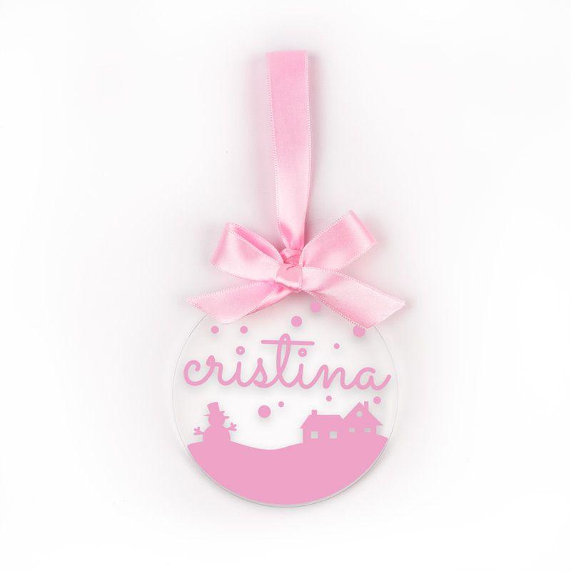 Bola Navidad Personalizada Rosa - Nanetes #