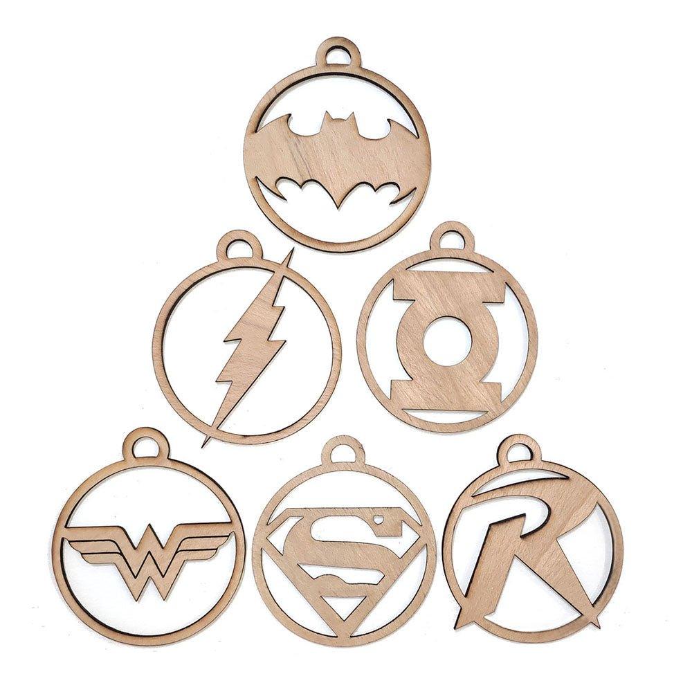 Adornos Navidad Súper Héroes Bolas Madera - Nanetes #