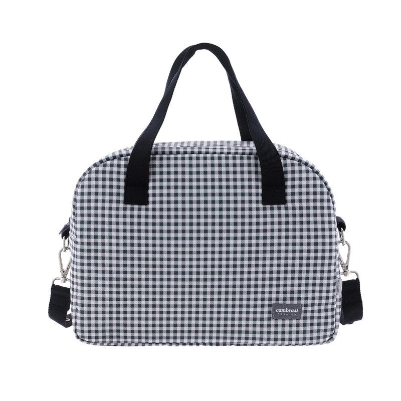 Bolso Maternidad Bebe Vichy Negro Cambrass - Nanetes #