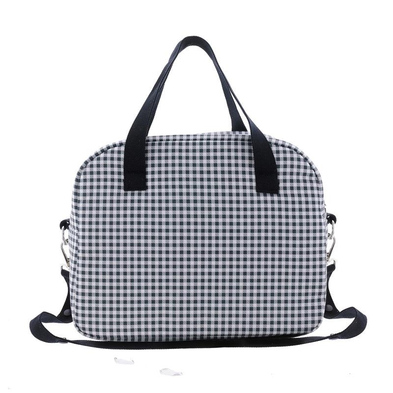 Bolso Maternidad Bebe Vichy Negro Cambrass - Nanetes #