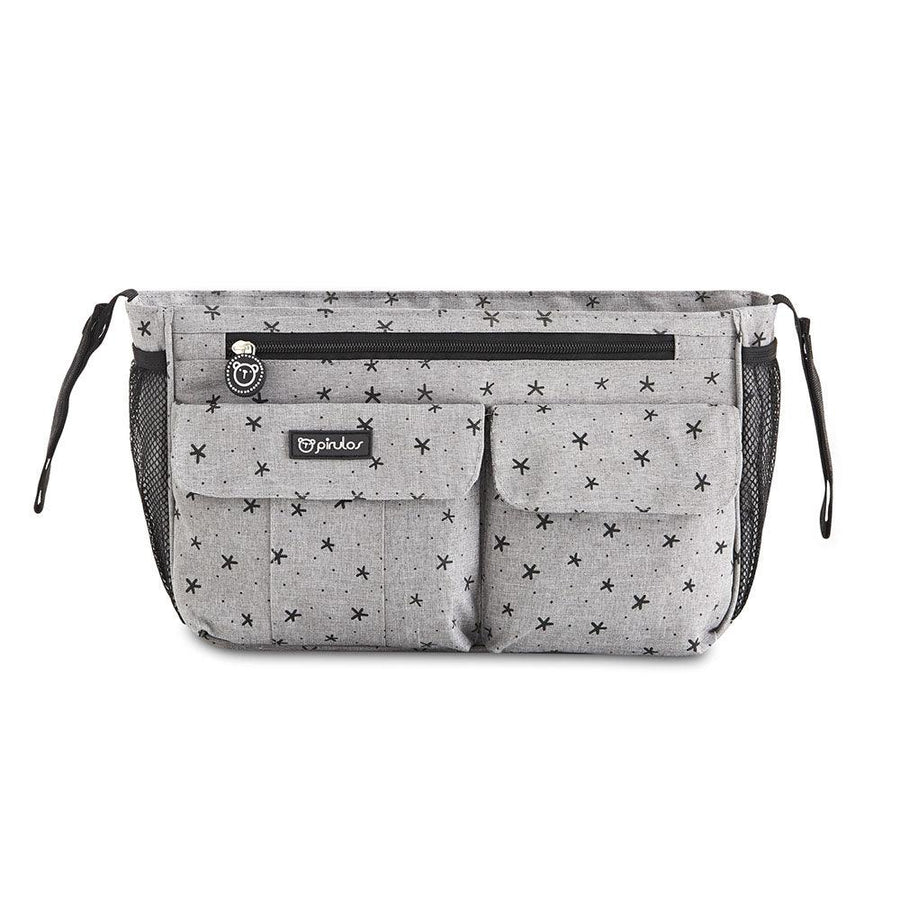 Bolso Organizador Carro Bebé Cambiador Stars Gris Pirulos - Nanetes #