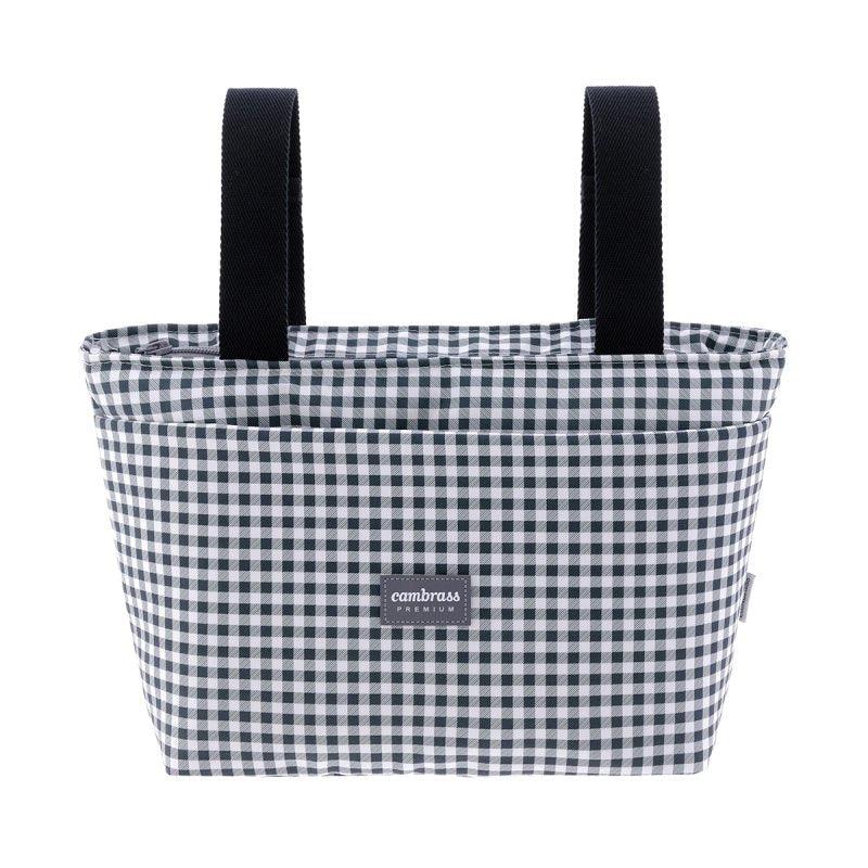 Bolso Carro Bebe Vichy Negro Organizador Cambrass - Nanetes #