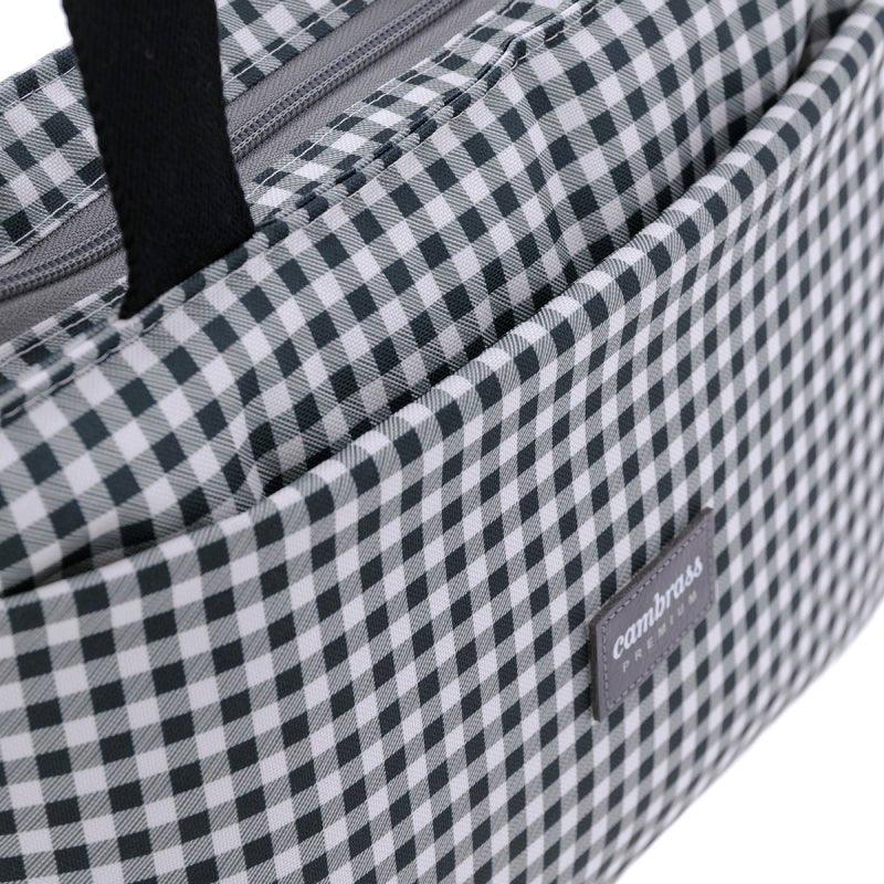 Bolso Carro Bebe Vichy Negro Organizador Cambrass - Nanetes #