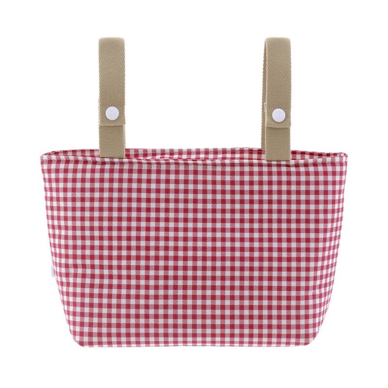 Bolso Organizador Carro Bebe Vichy Rojo Cambrass - Nanetes #