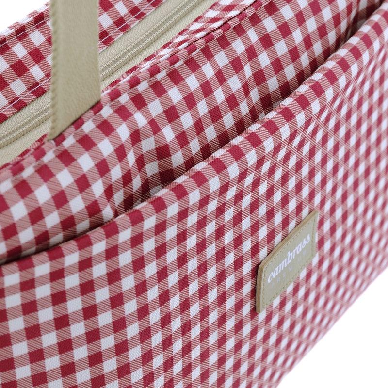 Bolso Organizador Carro Bebe Vichy Rojo Cambrass - Nanetes #