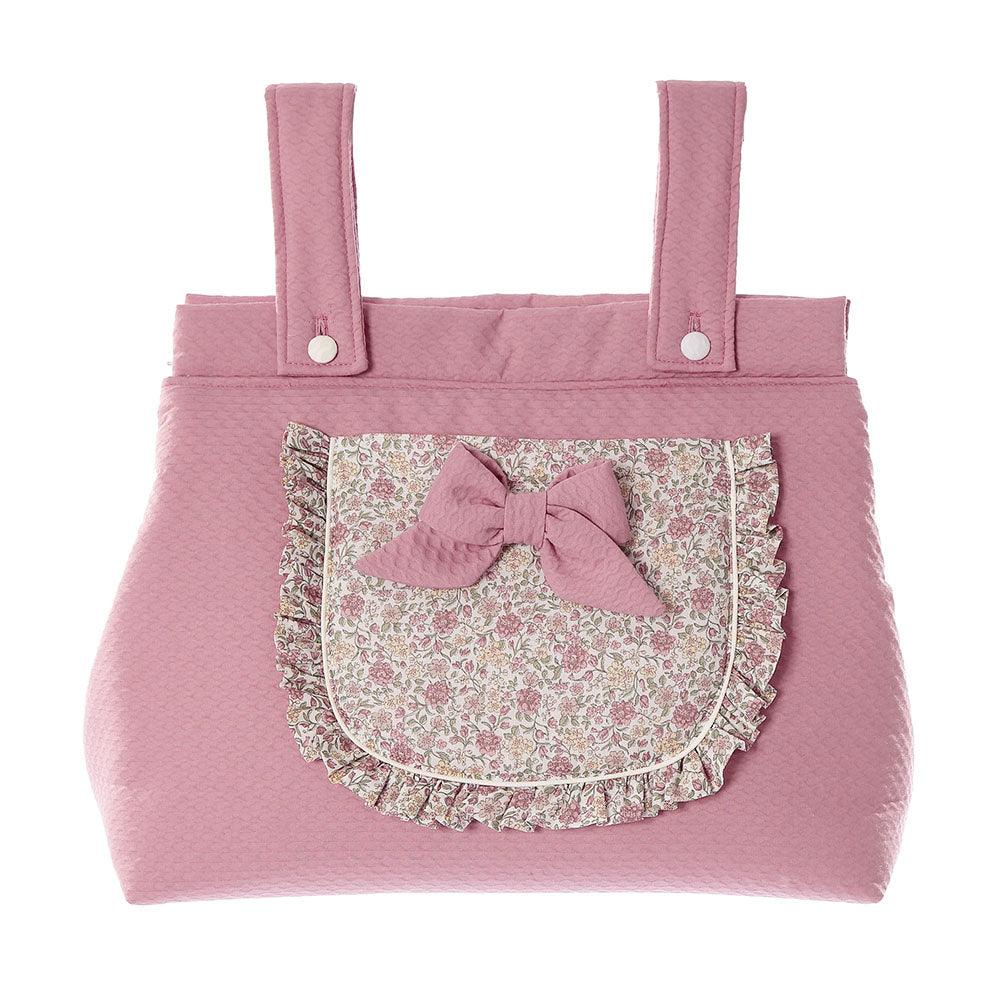 Rosa Bolsos Carrito Bebe Con Nombre Bordado Mochila Carro Bebe