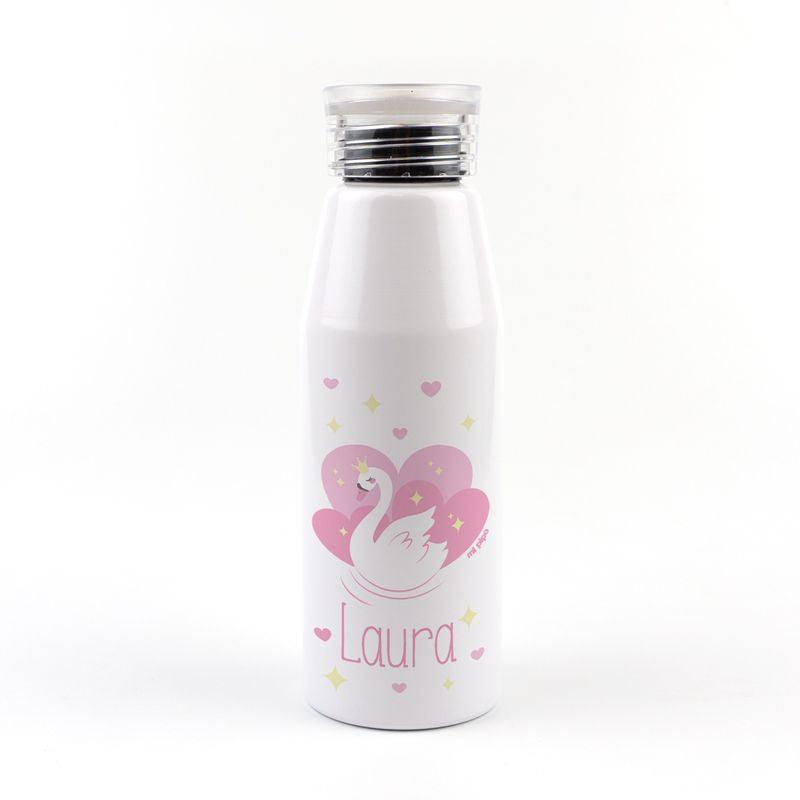 Botella personalizada aluminio Cisne - Nanetes #