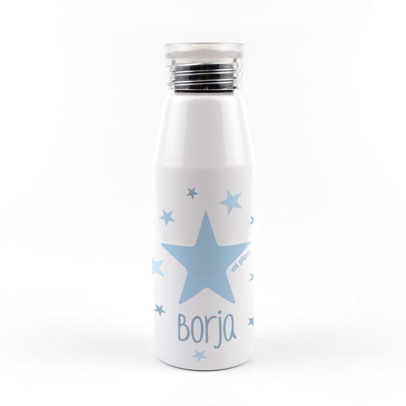 Botella personalizada aluminio Estrella Azul - Nanetes #