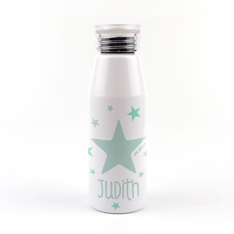 Botella personalizada aluminio Estrella Menta - Nanetes #