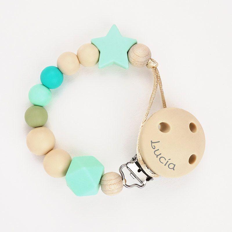 Chupetero Silicona Personalizado en el Clip Mi Pipo Dora Menta - Nanetes #