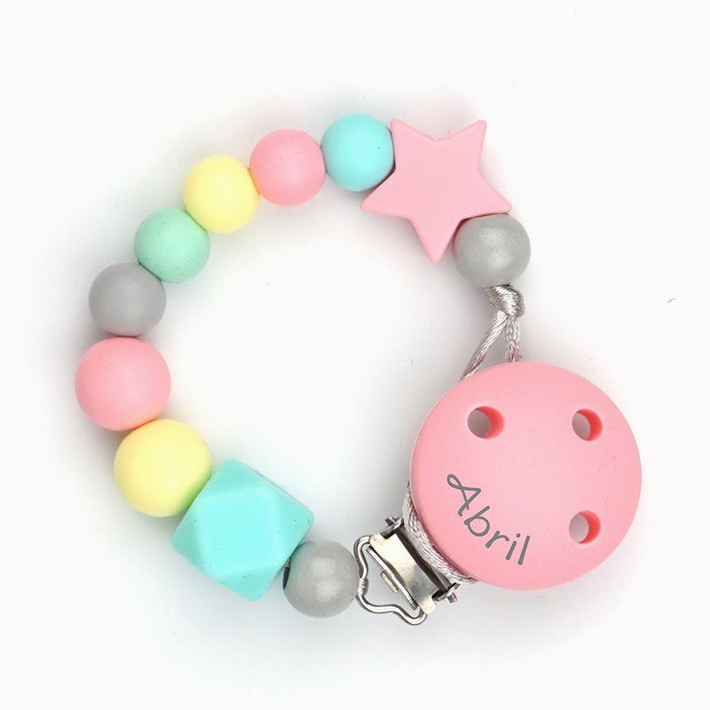 Chupetero Silicona Personalizado en el Clip Mi Pipo Dora Salmon - Nanetes #