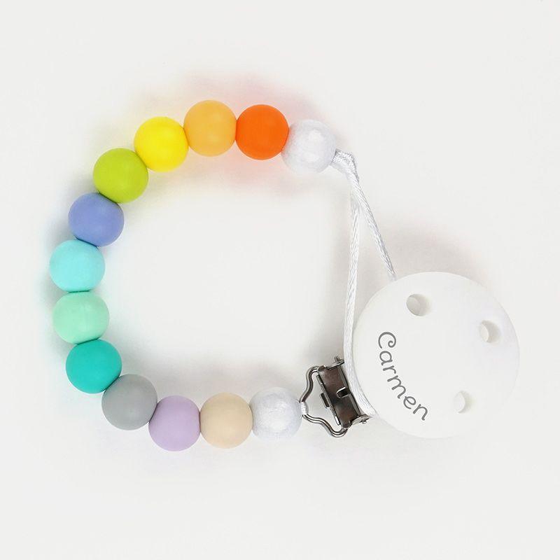 Chupetero Silicona Personalizado en el Clip Mi Pipo Multicolor - Nanetes #